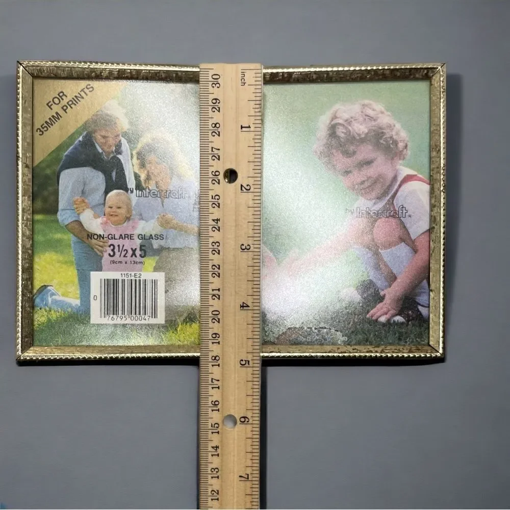 Vintage Frame l Rehab Item l 3x5” l Golden Frame l Non-Glare Glass l VGUC